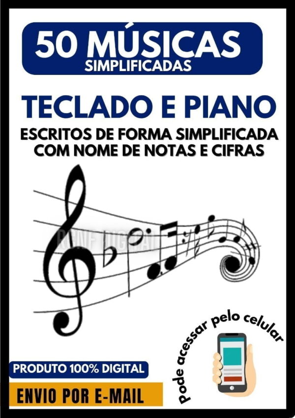50 Partituras Para Iniciante - Teclado Descomplicado!