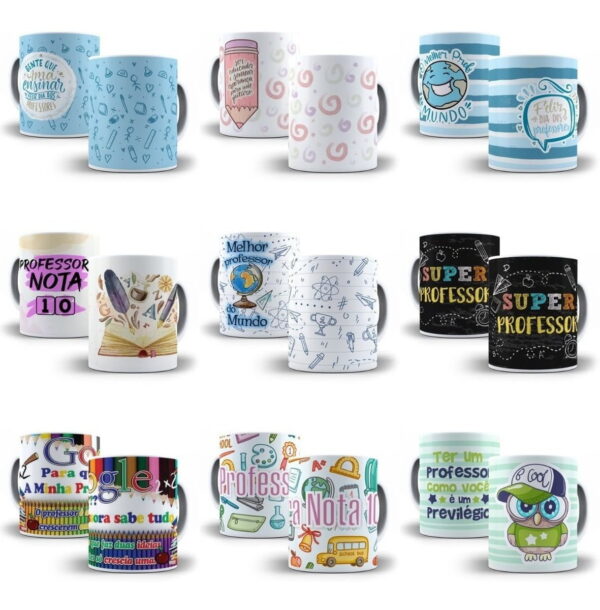 500 Artes Sublimação Caneca Dia Dos Professores Corel E Png
