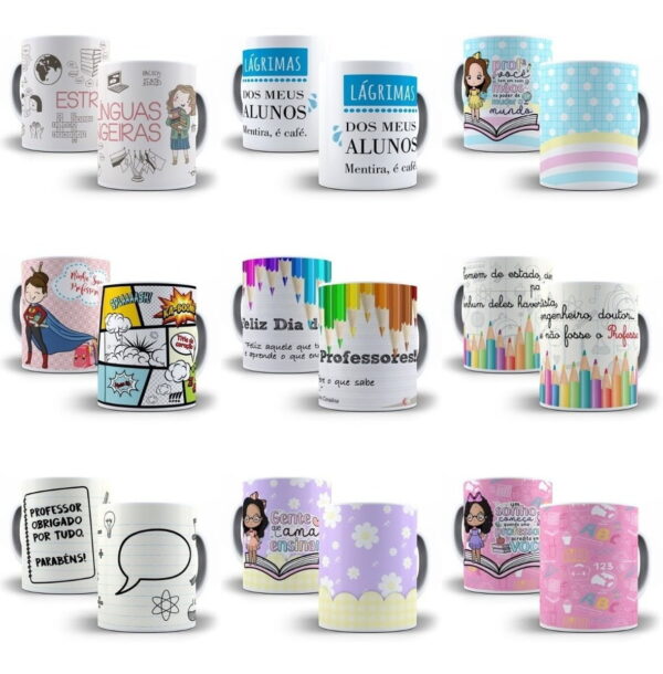 500 Artes Sublimação Caneca Dia Dos Professores Corel E Png