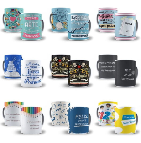 500 Artes Sublimação Caneca Dia Dos Professores Corel E Png