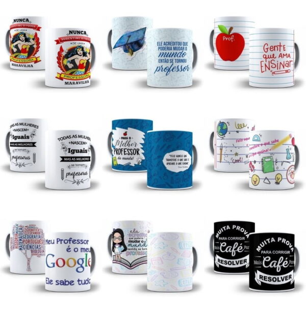500 Artes Sublimação Caneca Dia Dos Professores Corel E Png
