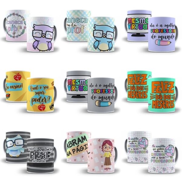500 Artes Sublimação Caneca Dia Dos Professores Corel E Png