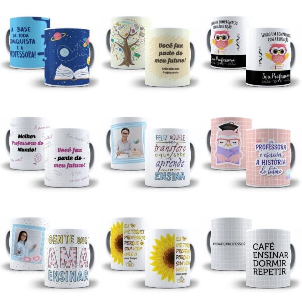 500 Artes Sublimação Caneca Dia Dos Professores Corel E Png