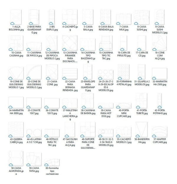 60 Modelos De Caixas Silhouette Studio Corel Moldes Limpos