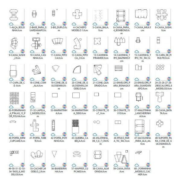 60 Modelos De Caixas Silhouette Studio Corel Moldes Limpos