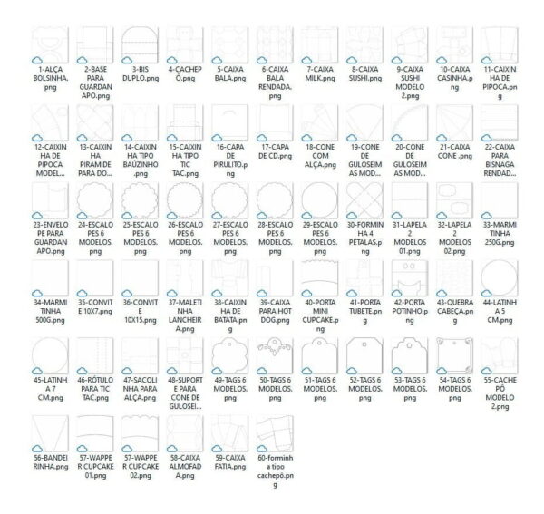 60 Modelos De Caixas Silhouette Studio Corel Moldes Limpos
