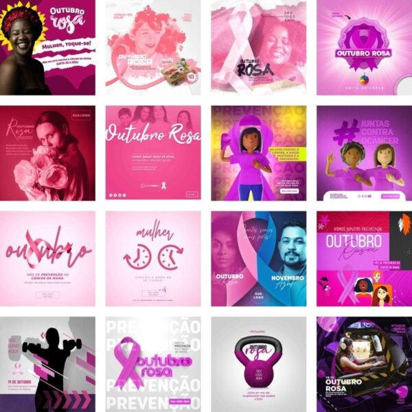 80 Artes Psd Social Media Outubro Rosa Instagram Feed Post