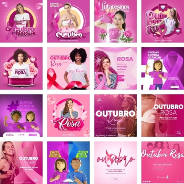 80 Artes Psd Social Media Outubro Rosa Instagram Feed Post