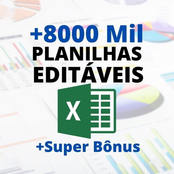 +8000 Planilhas Excel Gestão Vendas Administrativo Estoque