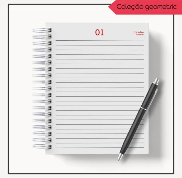 Agenda 2023 Masculina Geométrico Cinza - Arquivo Digital