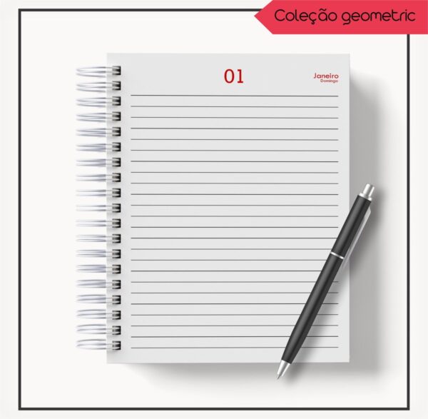 Agenda 2023 Masculina Geométrico Cinza - Arquivo Digital - Imagem 3