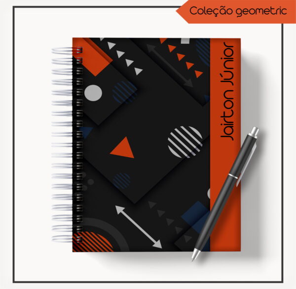Agenda 2023 Masculina Geométrico Laranja - Arquivo Digital - Imagem 2