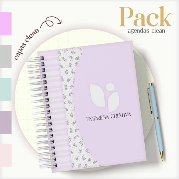 agenda 2025 rosa claro arquivo digital papelaria personalizada