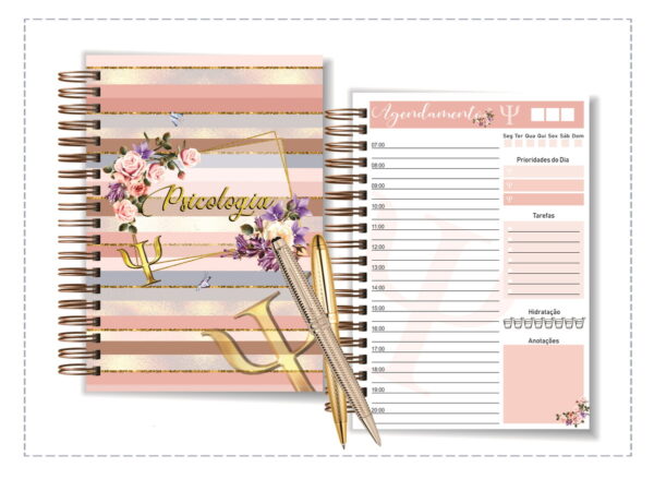 agenda agendamento psicologia arquivo digital papelaria personalizada