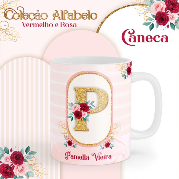 Agenda Alfabeto Vermelho e Rosa - Arquivo Digital - Imagem 4