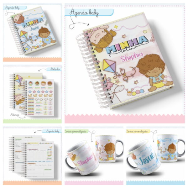 Agenda Baby Menina e Menino - Arquivo Digital - Imagem 5