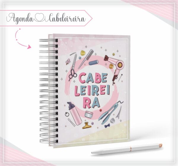 agenda cabelereira arquivo digital personalizacao