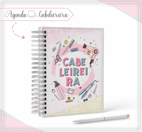 agenda cabelereira arquivo digital personalizacao