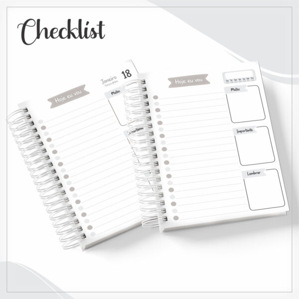 Agenda Checklist Masculina Azul - Arquivo Digital - Imagem 2
