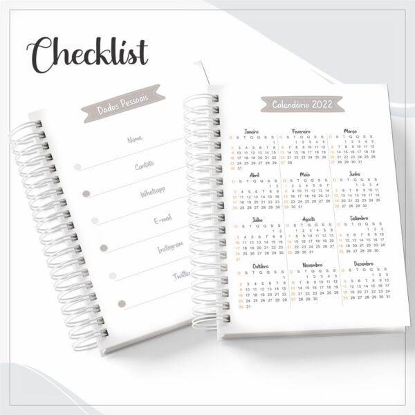 Agenda Checklist Masculina Azul - Arquivo Digital - Imagem 3