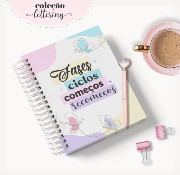 agenda ciclos arquivo digital colecao agendas lettering feminino arquivo digital