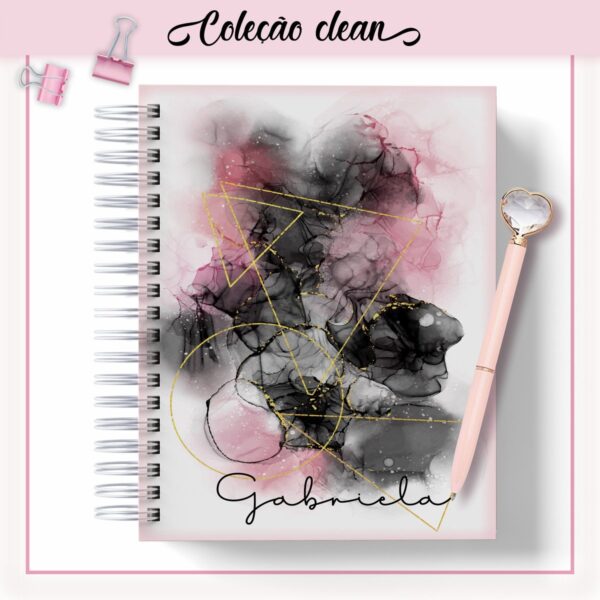agenda clean pink black datada 2023 arquivo digital arquivos digitais