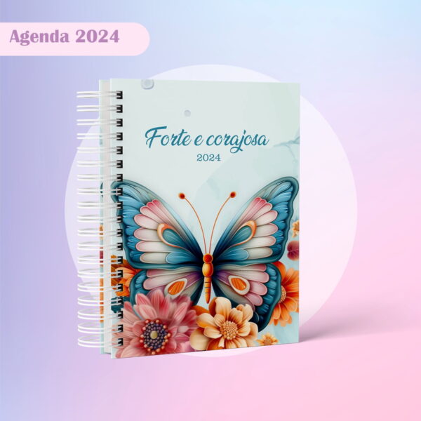 agenda crista feminina datada 2024 arquivo digital encadernacao digital