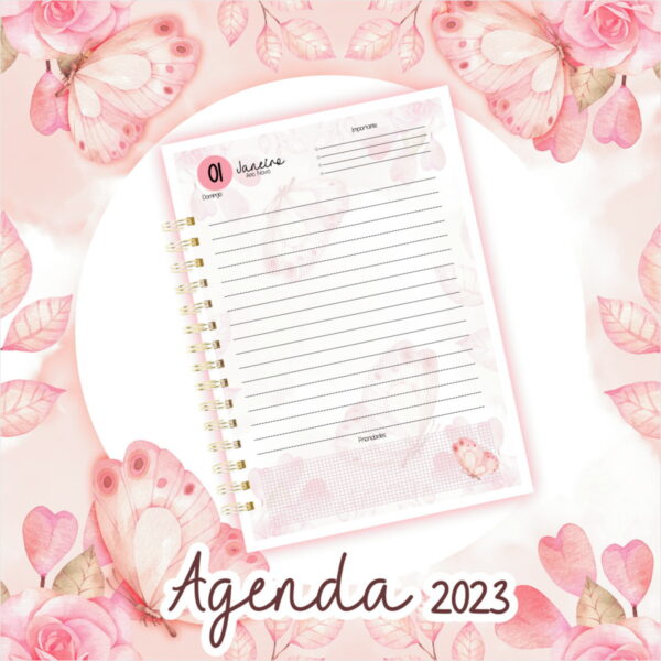 Agenda Datada 2023 Borboletas - Arquivo Digital - Imagem 2