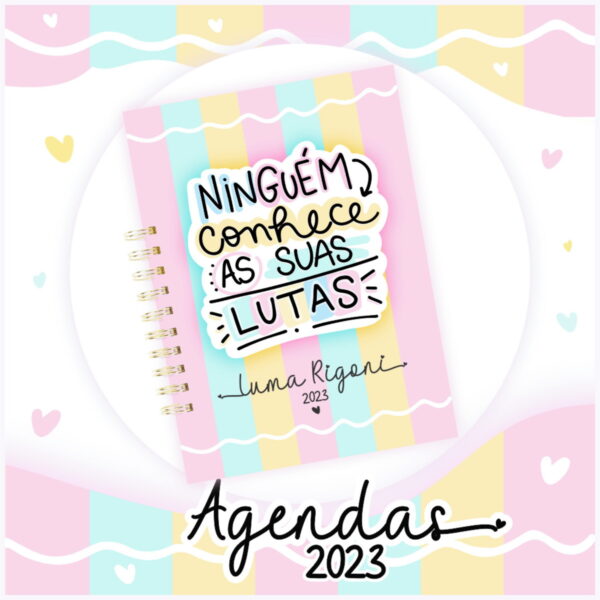 Agenda Datada 2023 Lettering 2- Arquivo Digital