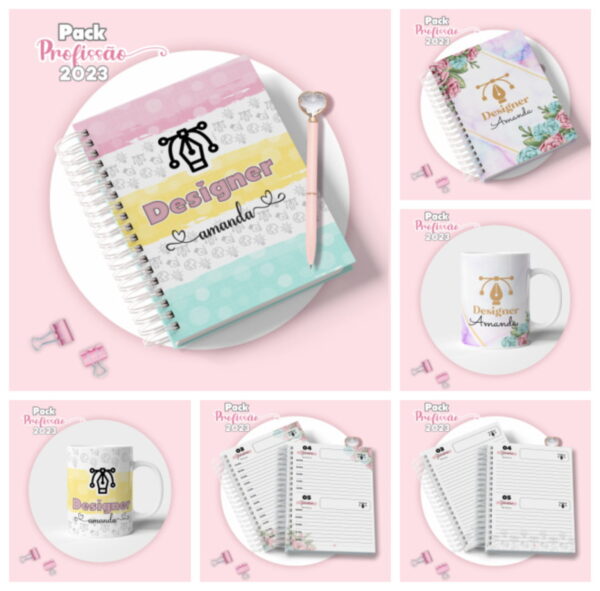 Agenda Designer Feminina - Arquivo Digital