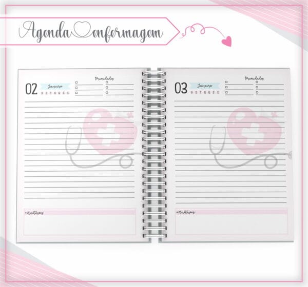 Agenda Enfermagem Rosa - Arquivo Digital - Imagem 2