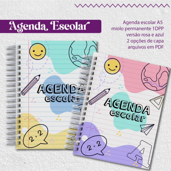 agenda escolar 2025 arquivos encadernacao agenda infantil