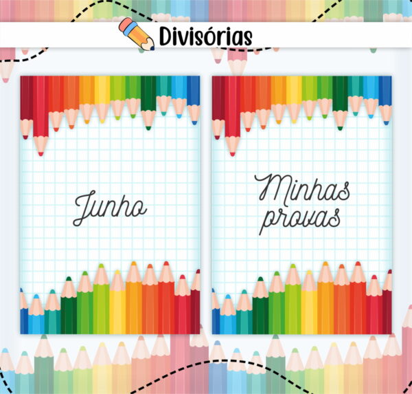 Agenda Escolar Colorida - Arquivo Digital - Imagem 4