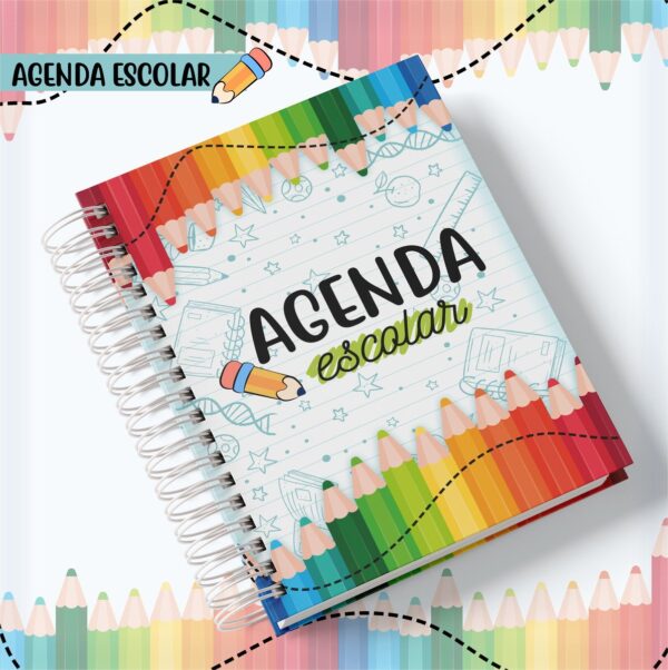 agenda escolar colorida arquivo digital pack agenda escolar