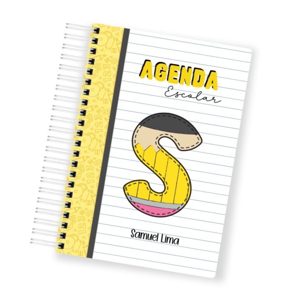 Agenda Escolar Menino 2025 - Arquivos Encadernação - Imagem 2