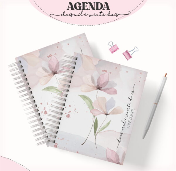 agenda feminina floral arquivo digital agenda feminina 2022