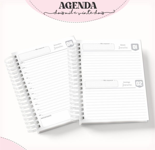 Agenda Feminina Floral - Arquivo Digital - Imagem 2