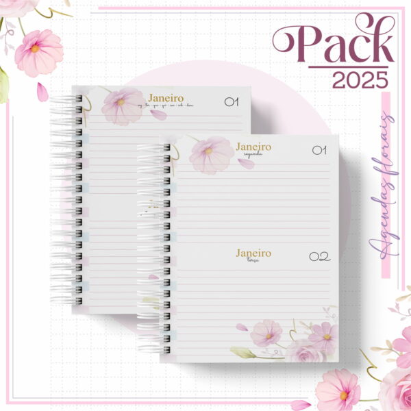 Agenda Feminina Floral Candy 2025 - Arquivo Digital - Imagem 3
