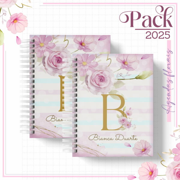 agenda feminina floral candy 2025 arquivo digital floral candy 2025