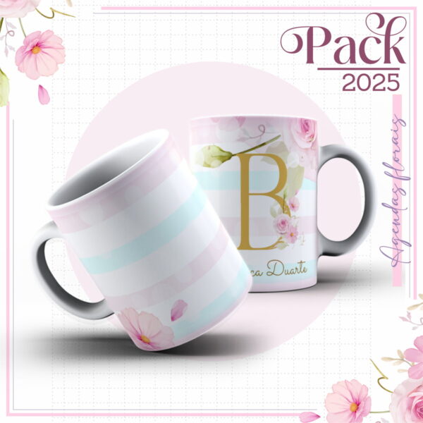 Agenda Feminina Floral Candy 2025 - Arquivo Digital - Imagem 4