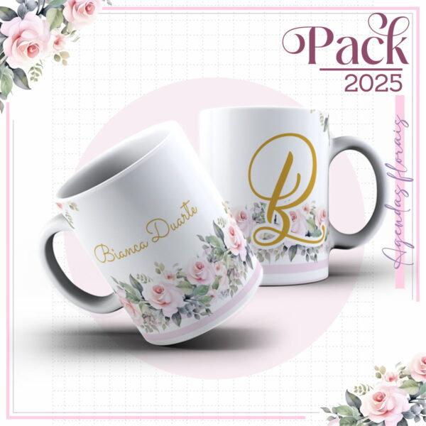 Agenda Feminina Floral Minimalista 2025 - Arquivo Digital - Imagem 4