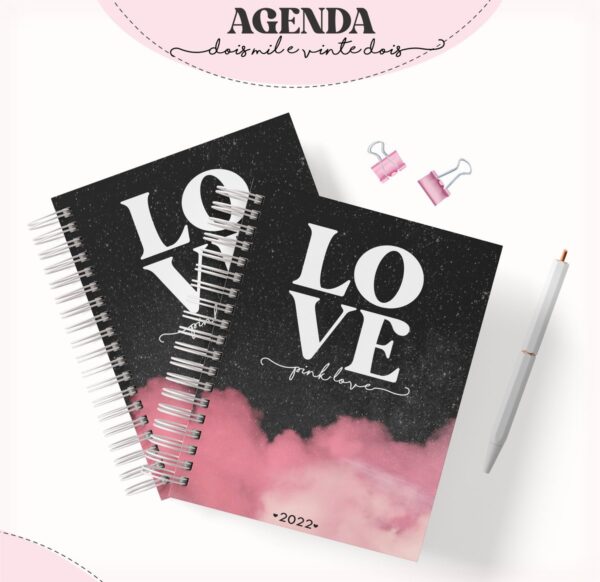 agenda feminina love arquivo digital agendas feminino