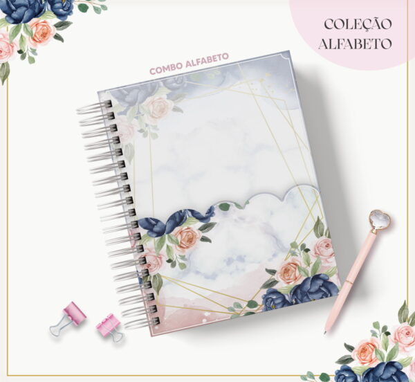 Agenda Floral Azul - Datada 2023 - Arquivo Digital - Imagem 2