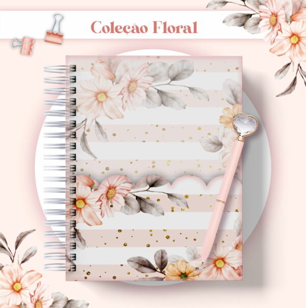 Agenda Floral Listrado Datada 2023 - Arquivo Digital - Imagem 3