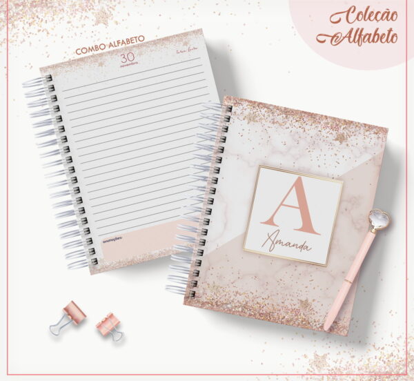 agenda glitter datada 2023 arquivo digital miolo digital