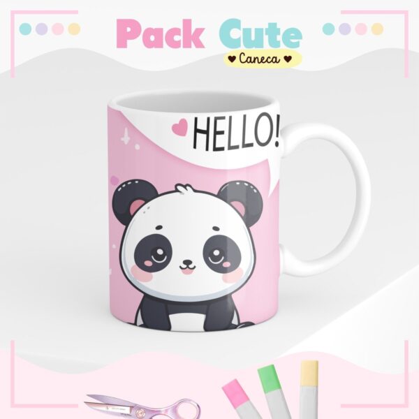 Agenda Infantil Permanente Panda Cute - Arquivo Digital - Imagem 2
