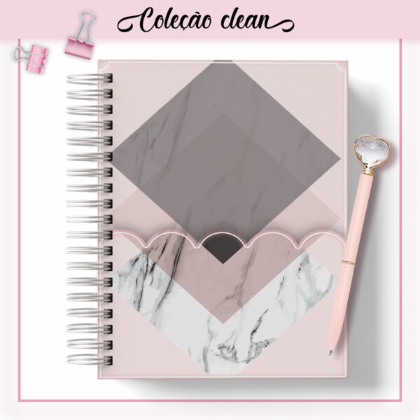 Agenda Mármore Rosa Datada 2023 - Arquivo Digital - Imagem 2