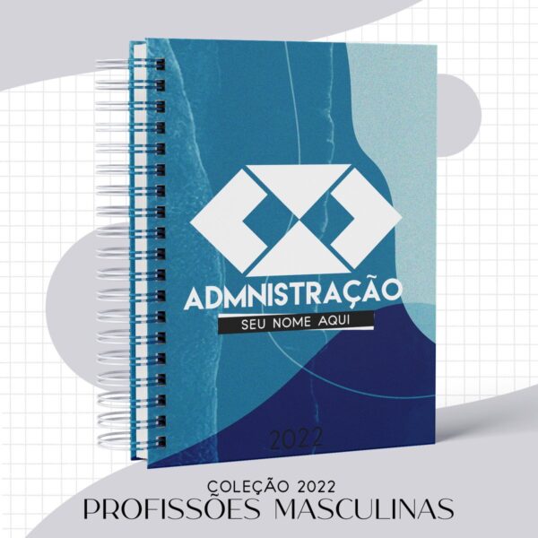agenda masculina administracao 2022 arquivo digital encadernacao administracao