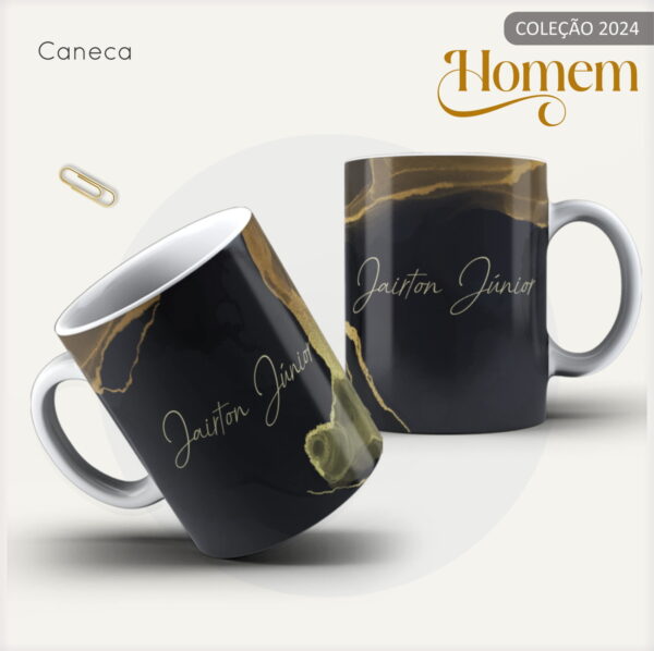 Agenda Masculina Marble Amarelo - Arquivo Digital - Imagem 3