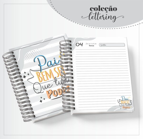 agenda masculina pai bem sei arquivo digital agendas lettering